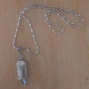 Handmade vintage recycled silverware necklace